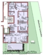Grundriss Wohnung 1 - Reichertshausen! 4-ZKB Erdgeschoss-Whg. mit 46 m² Hobbykeller, Privatgarten, Fußbodenheizung, elektrische Rollläden, Videosprechanlage und bodengleich