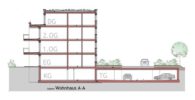 Pfaffenhofen! Neubau! 3-Zimmer Obergeschoss-Wohnung mit 6 m² Süd-/West-Balkon, FBH, Aufzug, TG-Stellplatz, elektrischen Rollläden, Videosprechanlage! - Schnitt