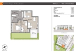 Grundriss Wohnung 2 - Pfaffenhofen-Reisgang! 3-ZKB EG-Whg. mit Süd-Garten! FBH, elektr. Rollläd., Videosprechanl., Tiefg.!