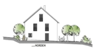 Ansicht Norden - PAF-Gittenbach! Moderne Neubau-DHH! Garten/Fußbodenhzg./elektr. Rollläd./Videosprech./Garage/Keller!