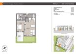 Grundriss Wohnung 4 - Pfaffenhofen-Reisgang! 2-ZKB EG-Whg. mit Süd-Garten! FBH, elektr. Rollläd., Videosprechanl., Tiefg.!