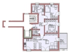 Grundriss Wohnung 4 - Reichertshausen! 3-ZKB Obergeschoss-Whg. mit 8 m² Balkon/FBH/elektr. Rollläden, Videosprechanlage!