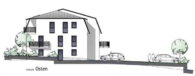 Ansicht Osten - Reichertshausen! 3-ZKB Obergeschoss-Whg. mit 8 m² Balkon/FBH/elektr. Rollläden, Videosprechanlage!