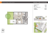 Grundriss Wohnung 6 - Pfaffenhofen-Reisgang! 2-ZKB EG-Whg. mit West-Garten! FBH, elektr. Rollläd., Videosprechanl., TG!