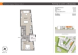Grundriss Wohnung 45 - Pfaffenhofen-Reisgang! 2-ZKB OG-Whg. mit Ost-Balkon! FBH, elektr. Rollläden, Videosprechanlage, TG!