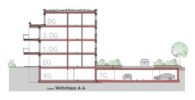 Pfaffenhofen! Neubau! 2-Zimmer Obergeschoss-Wohnung mit 9 m²-Süd-Balkon, FBH, Aufzug, TG-Stellplatz, elektrischen Rollläden, Videosprechanlage! - Schnitt