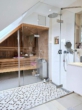 Dusche im Bad - Scheyern! Einfamilienhaus mit Einbauküche, Sauna, Holzkamin, FBH, Belüftungsanlage und Doppelgarage!