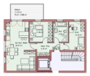 Grundriss Wohnung 5 - München! 3-ZKB OG-Whg. + 12 m² Ost-Balkon! FBH, elektr. Rollläd., Videosprechanlage, Aufzug, Keller!