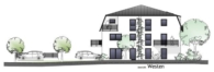 Ansicht Westen - Reichertshausen! 2-ZKB Erdgeschoss-Whg. mit 48 m² Hobbykeller, Privatgarten, Fußbodenheizung, elektrische Rollläden, Videosprechanlage und bodengleich