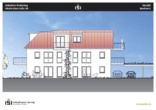 Ansicht Nord-Ost - München! 2-ZKB DG-Whg + 7,6 m² Süd/West-Balkon! FBH, elektr. Rollläd., Videosprech., Aufzug, Keller!