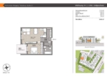 Grundriss Wohnung 14 - Pfaffenhofen-Reisgang! 2-ZKB OG-Whg. mit West-Balkon! FBH, elektr. Rollläden, Videosprechanlage, TG!