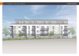 Ansicht Westen - Pfaffenhofen! Neubau! 2,5-Zimmer Obergeschoss-Wohnung mit 11,12 m² Süd-/West-Balkon, FBH, Aufzug, TG-Stellpl., elektrischen Rollläd., Videosprechanlag