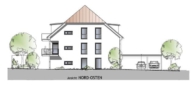 Ansicht Nord-Osten - Hohenwart! 4-ZKB Erdgeschoss-Whg. + 46 m² Hobbykeller, Privatgarten, Fußbodenheizung, elektrische Rollläden, Videosprechanlage, Garage u. Stellplatz!