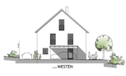Ansicht Westen - Pfaffenhofen! Moderne Neubau-DHH! Garten/Fußbodenhzg./elektr. Rollläd./Videosprechanl./Garage/Keller