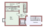 Grundriss Wohnung 2 - Kellergeschoss - München! 3-ZKB EG-Whg. + 41 m² Hobbykeller und Süd/West-Garten! FBH, elektr. Rollläd., Videosprech.!