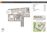 Grundriss Wohnung 36 - Pfaffenhofen-Reisgang! 3-ZKB OG-Whg. mit West-Balkon! FBH, elektr. Rollläden, Videosprechanl., TG!