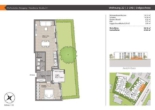 Grundriss Wohnung 22 - Pfaffenhofen-Reisgang! 2-ZKB EG-Whg. mit Ost-Garten! FBH, elektr. Rollläd., Videosprechanlage, TG!