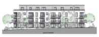 Ansicht Westen - Pfaffenhofen! Neubau! 3-Zimmer Erdgeschoss-Wohnung mit Garten, Fußbodenheizung, Aufzug, TG-Stellplatz, elektrischen Rollläden, Videosprechanlage!