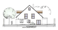 Ansicht Süd-West - Pfaffenhofen! Moderne Neubau-DHH! Garten/Fußbodenhzg./elektr. Rollläden/Videosprechanlage/Garage/Keller!